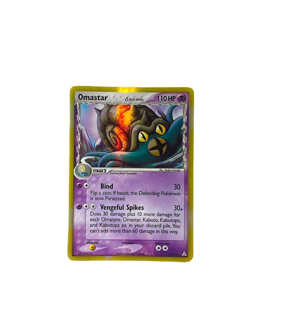 Omastar Delta Species Holo Rare EX Holon Phantoms 13/110 Pokmon car CollexyLux.dk Omastar Delta Species Holo Rare EX Holon Phantoms 13/110 Pokmon car CollexyLux.dk