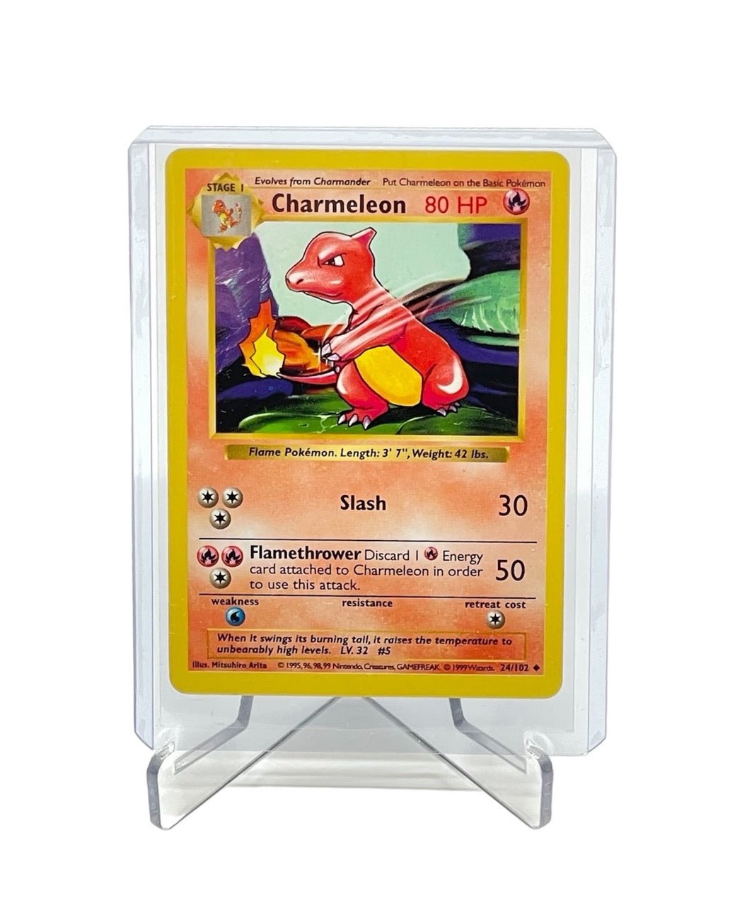 Charmeleon Shadowless Pokémon Kort - Base Set 24/102 - Klassisk Kort - CollexyLux.dk