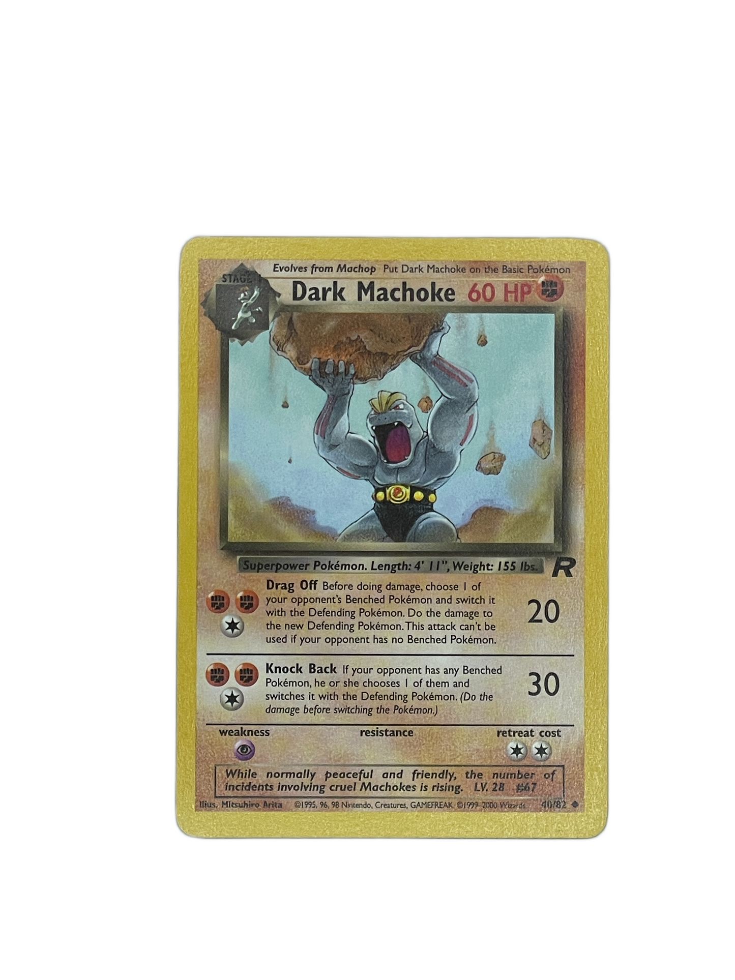 Dark Machoke Uncommon – Team Rocket 40/82 Pokemon Card