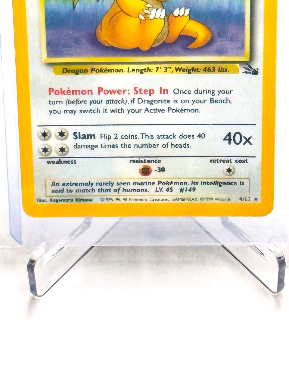 Dragonite - Fossil Set 4/62 - Klassisk kort - CollexyLux.dk