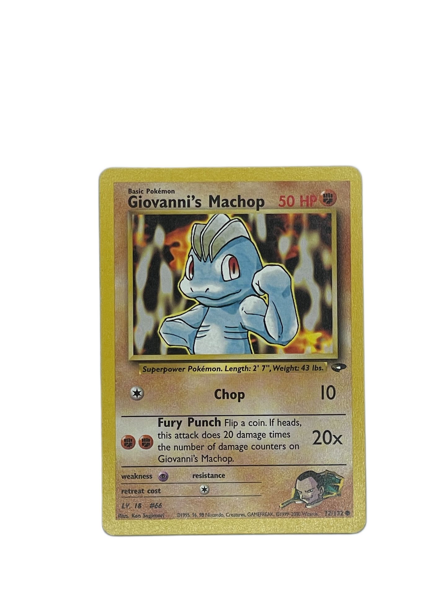 Giovanni's Machop Common – Gym Challenge 72/132 Pokemon cards