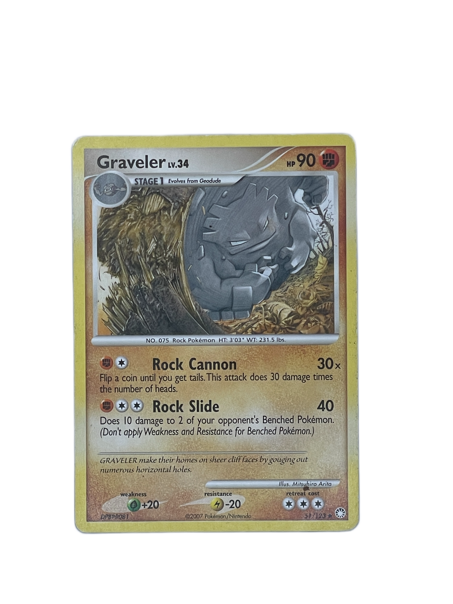 Graveler Uncommon – Mysterious Treasures 51/123 Pokémon cards