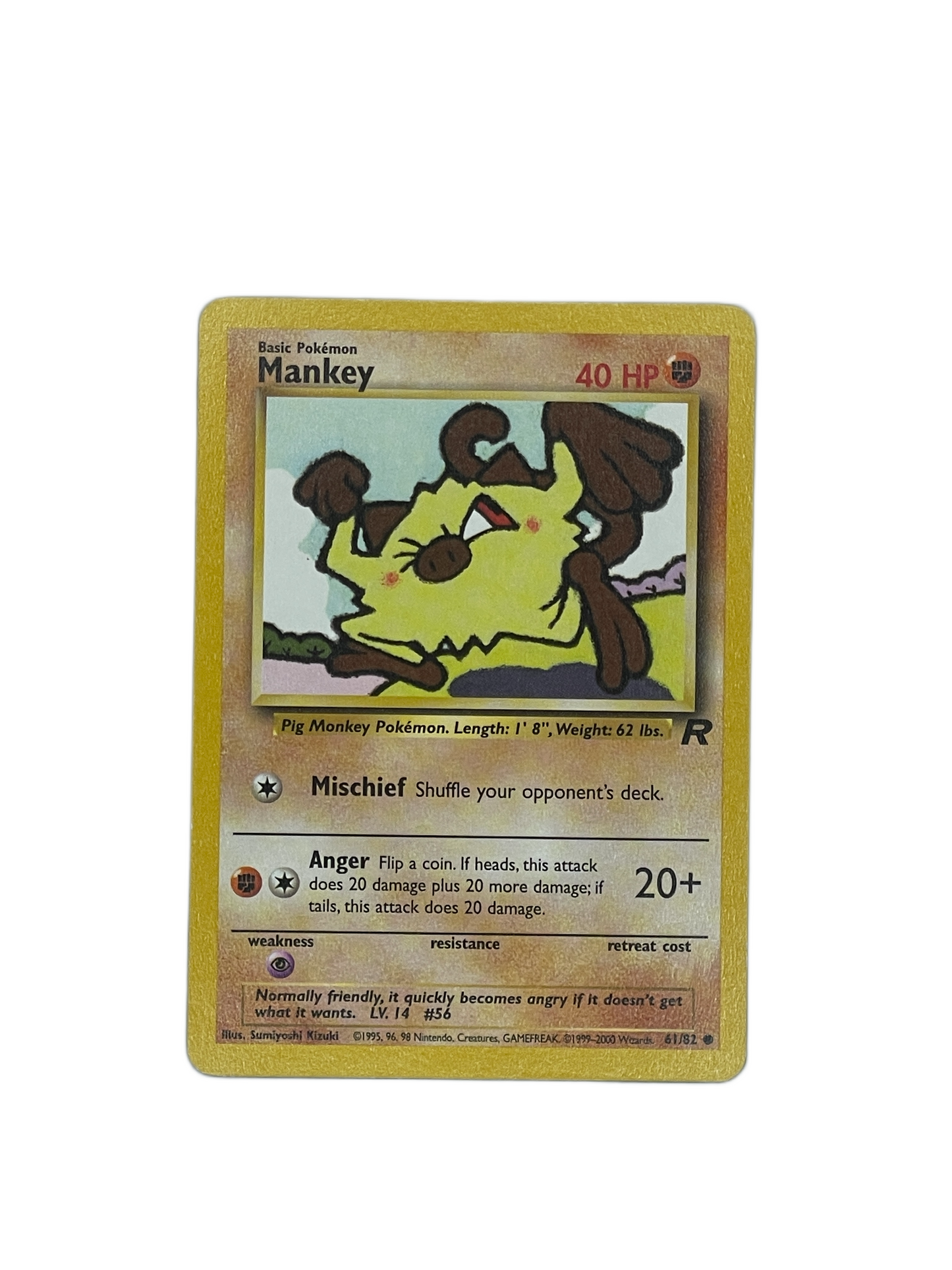 Mankey Common – Team Rocket 61/82 Pokemon Card