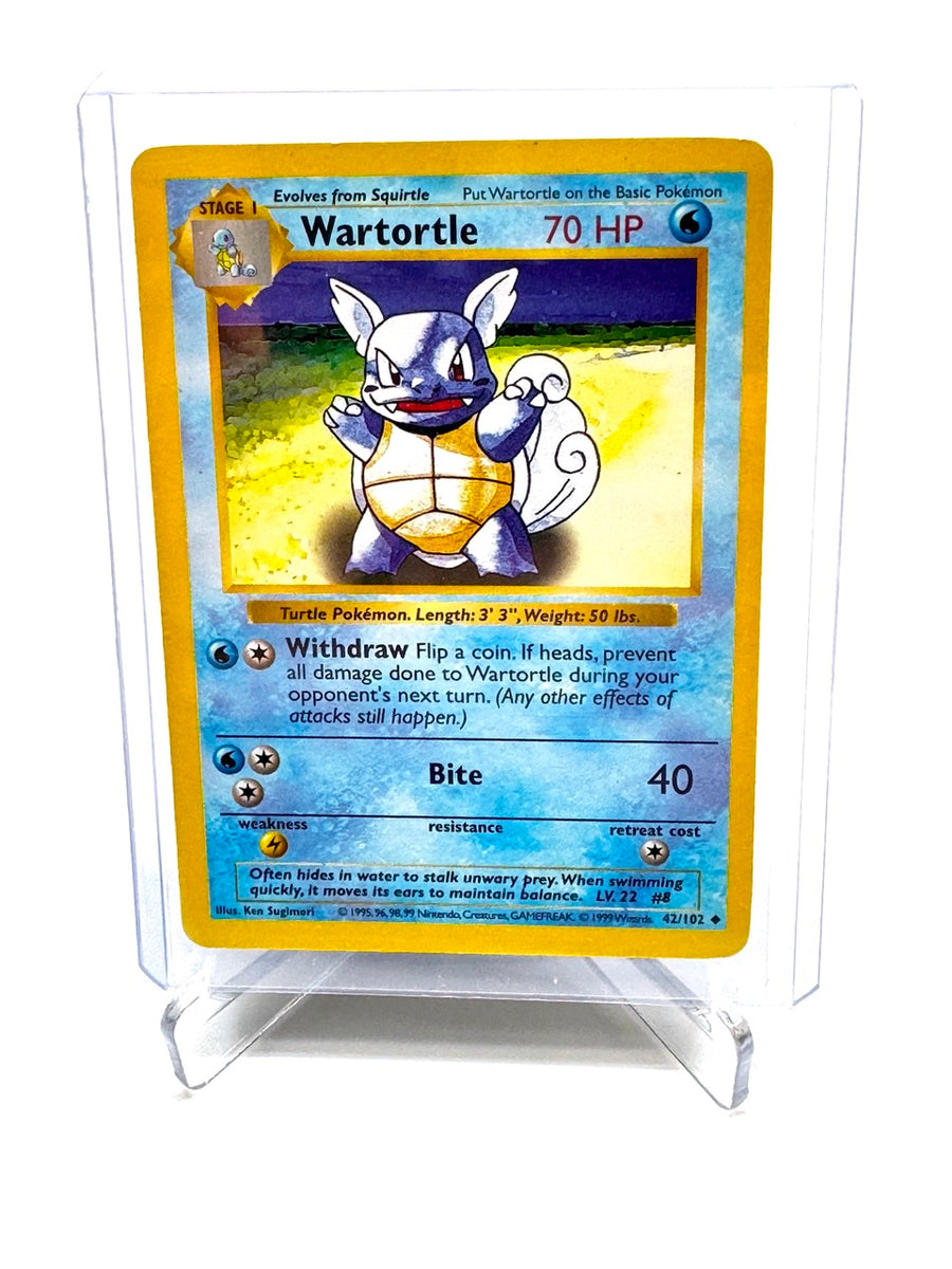 Wartortle Shadowless Pokémon Kort - Base Set 42/102 - Klassisk Kort