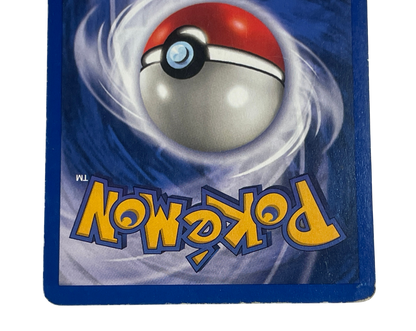 Charizard 4/102 Holo fra Pokémon Base Set – nærbillede af bagsidens nederste kant og hjørner