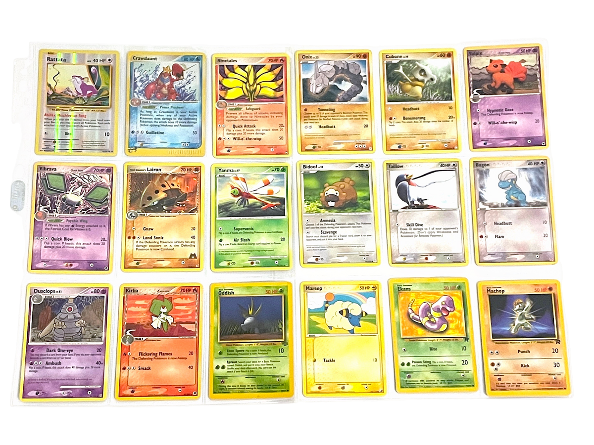 Illustrativt billede af et blandet Pokémonkort lot fra CollexyLux. Det konkrete indhold kan variere.