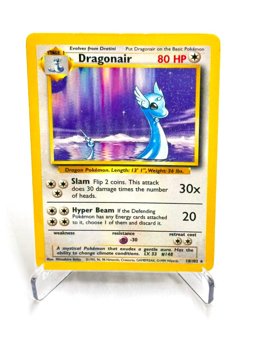 Dragonair Pokémon Kort - Base Set 18/102 - Klassisk Kort - CollexyLux.dk