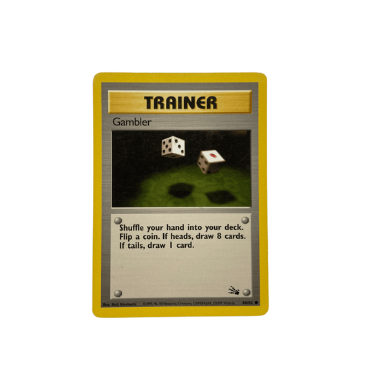 Gambler Trainer Common – Fossil 60/62 Pokémon cards