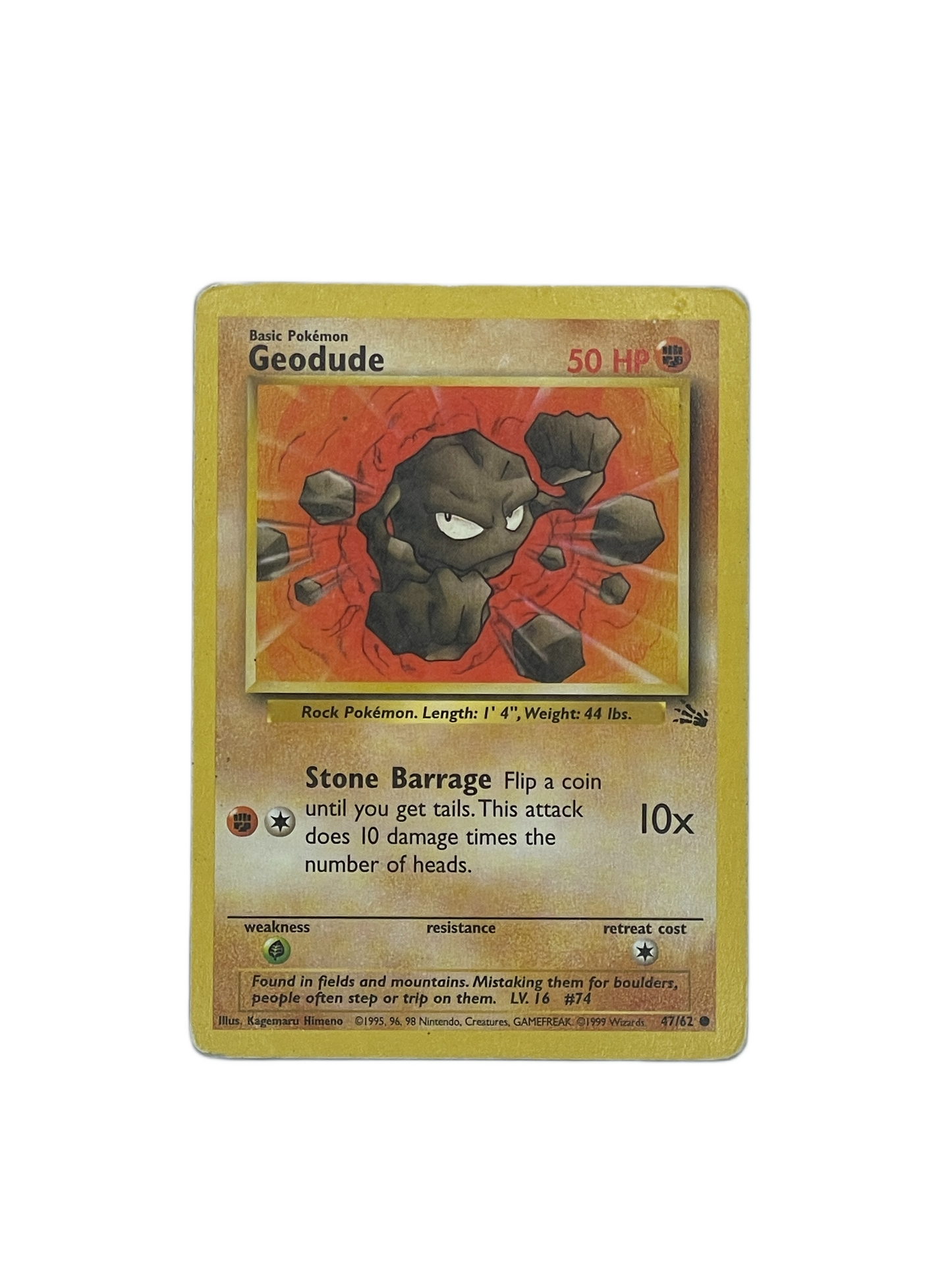 Geodude Common – Fossil 47/62 Pokémon kort