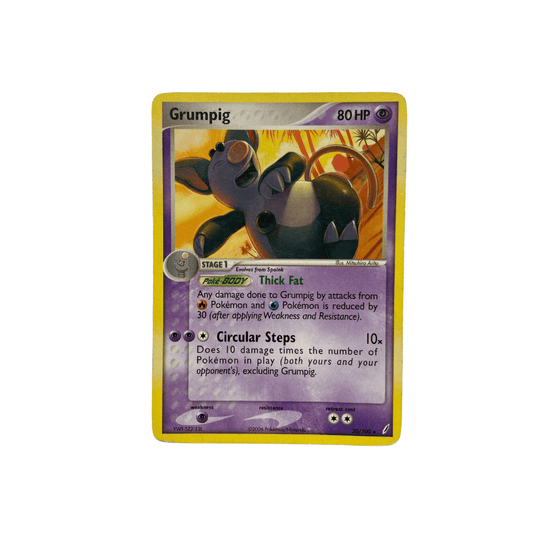 Grumpy Rare – EX Crystal Guardians 20/100 Pokémon card