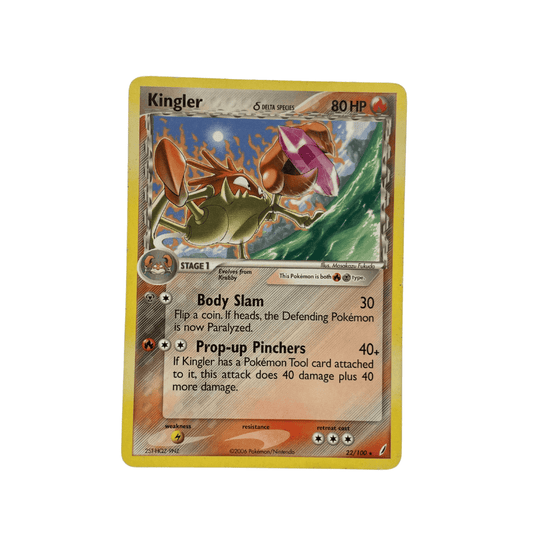 Kingler Delta Species Rare – EX Crystal Guardians 22/100 Pokémon cards