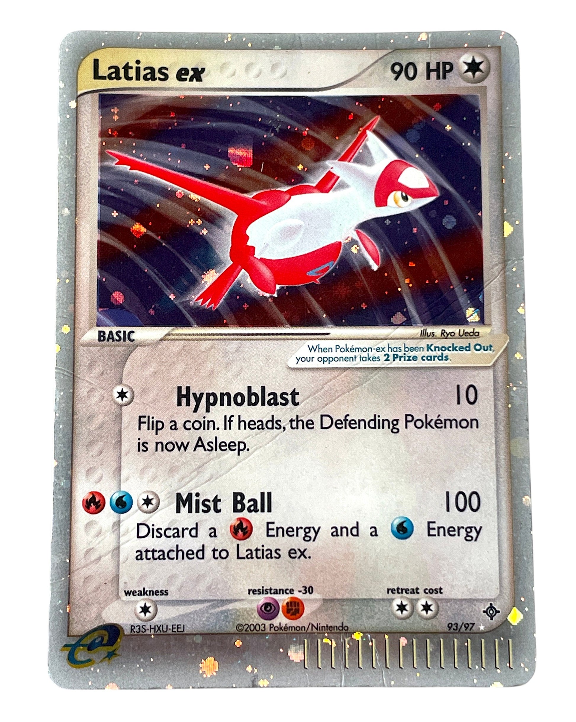 Latias ex 93/97 Holo fra Pokémon EX Dragon – fuldt billede af kortets forside
