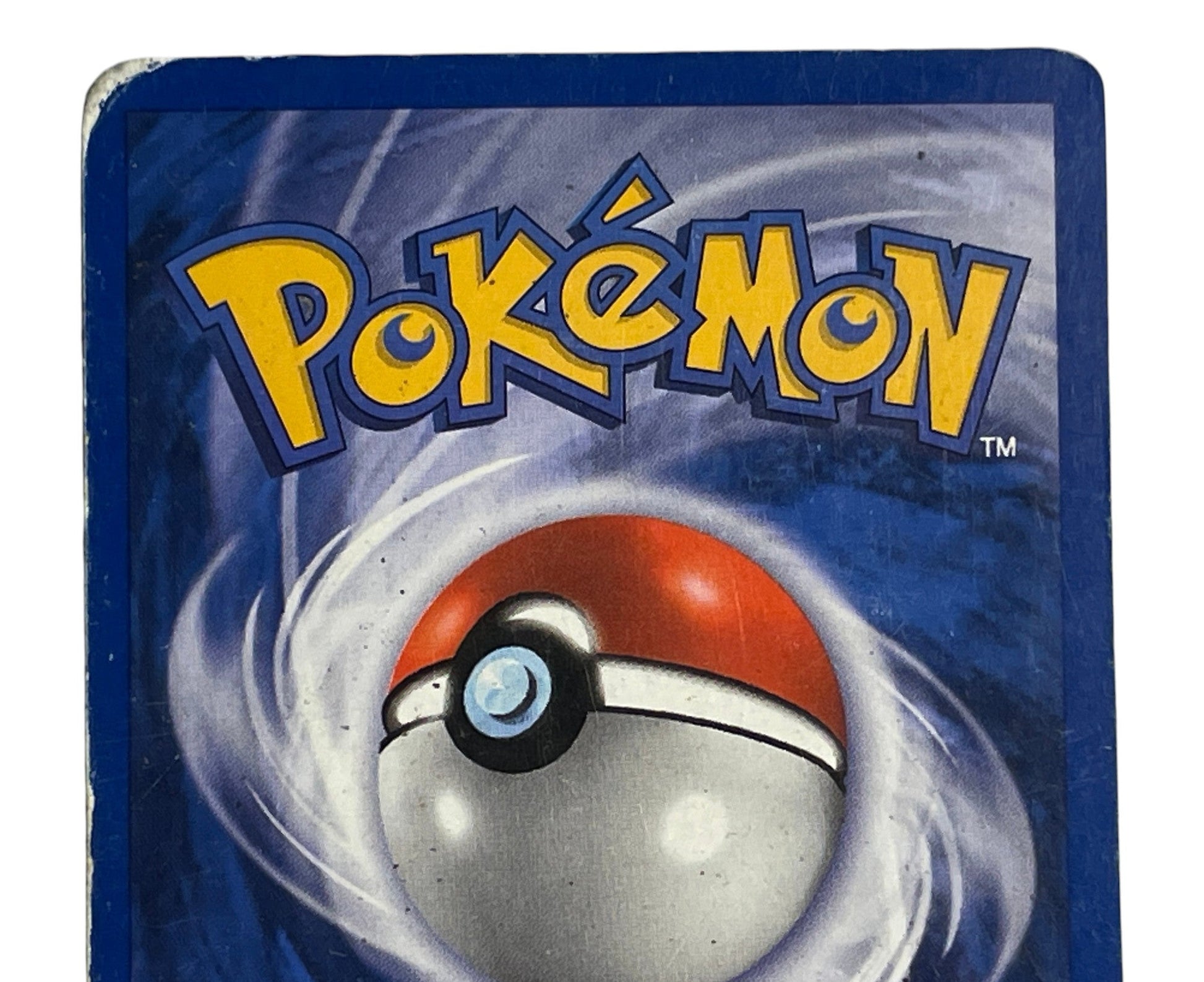 Lugia 9/111 Holo fra Pokémon Neo Genesis – nærbillede af bagsidens øverste kant og hjørner
