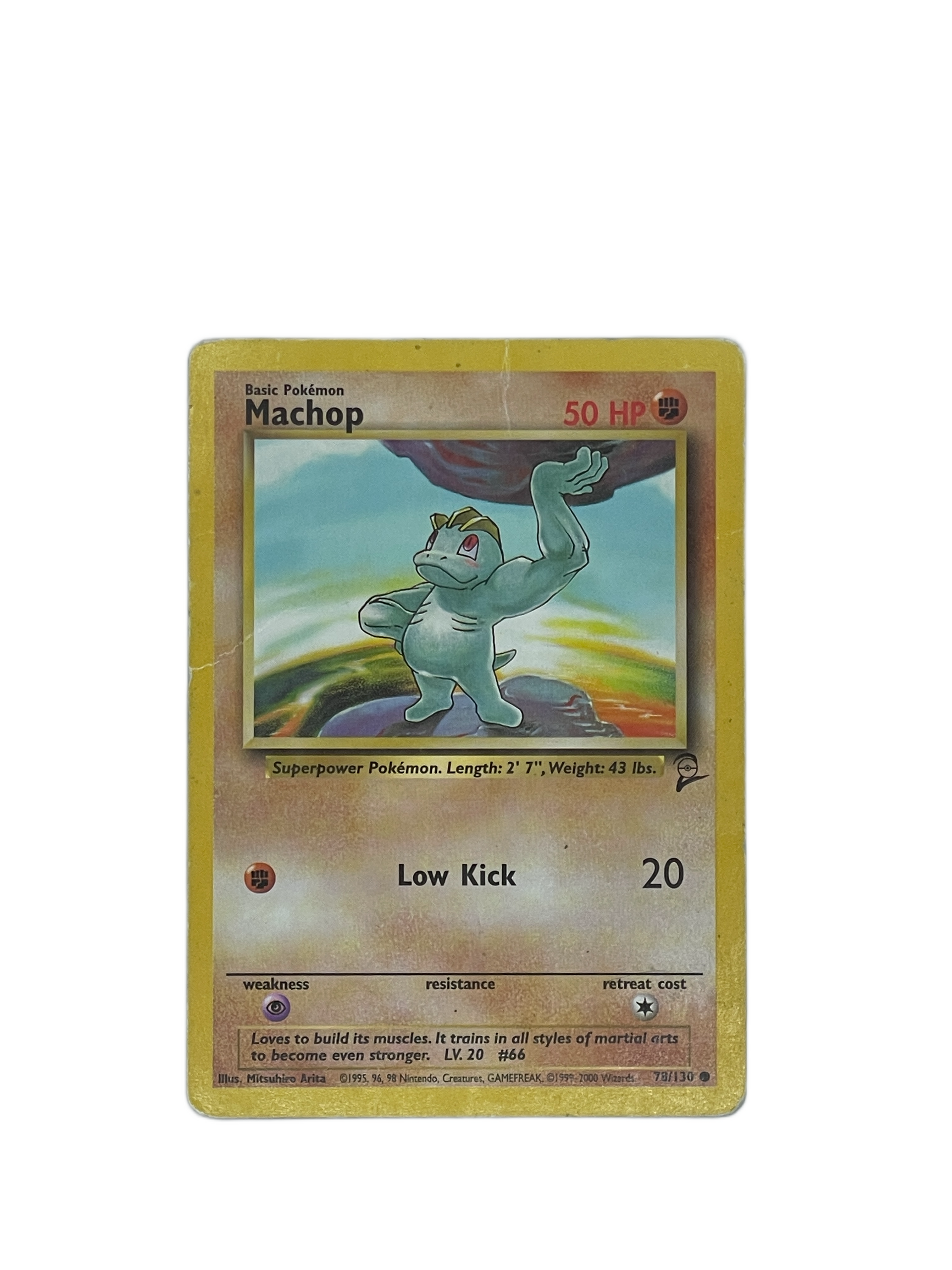 Machop Common – Base Set 2 78/130 Pokémon cards – CollexyLux.dk
