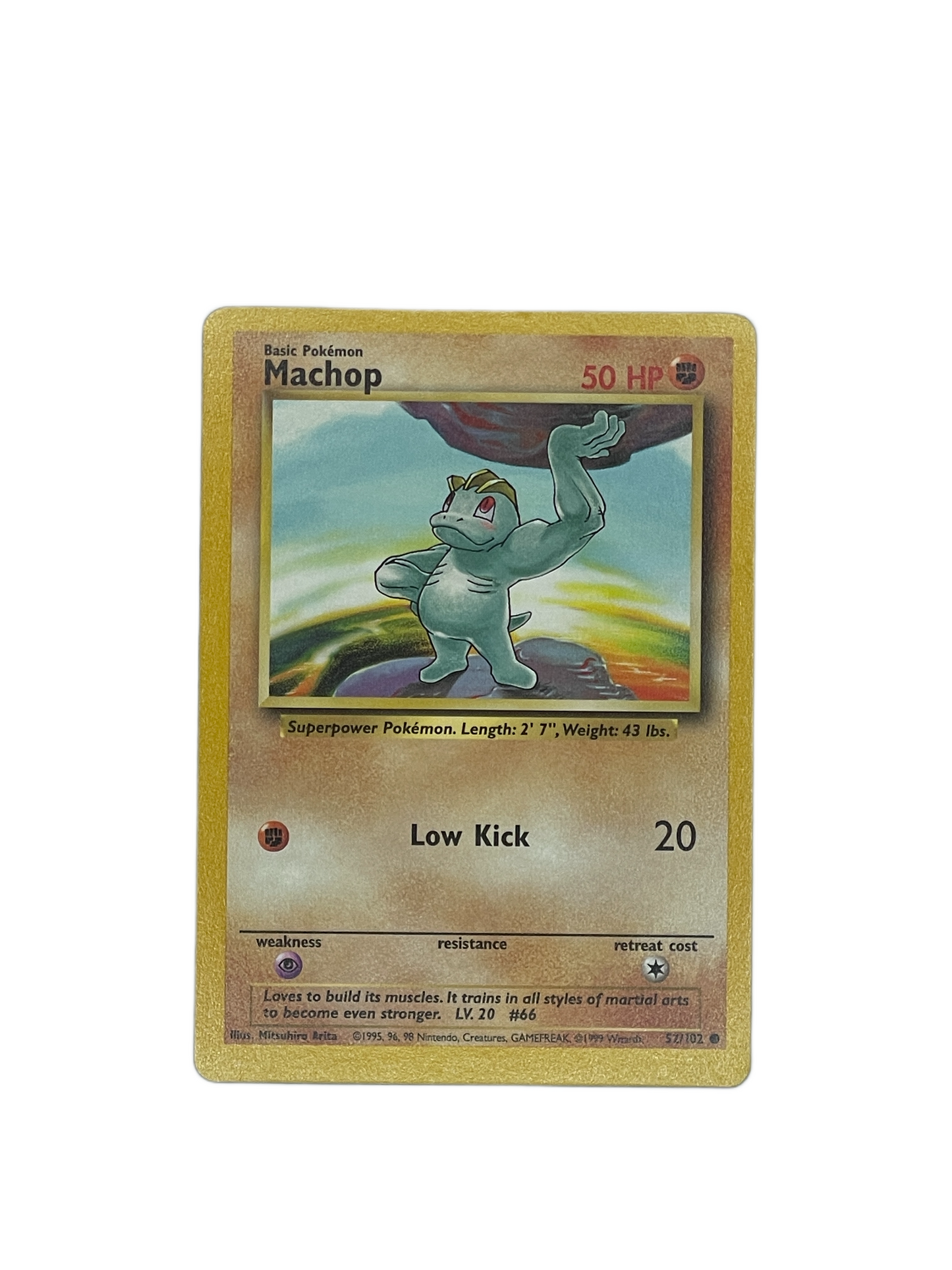 Machop Common – Base Set 52/102 Pokémon kort