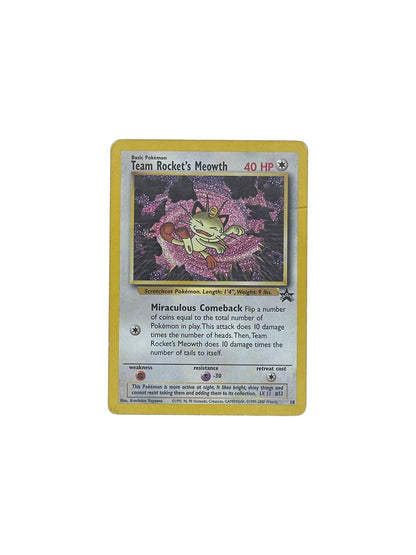 Team Rocket’s Meowth Promo – Wizards Black Star Promo 18 Pokémon kort